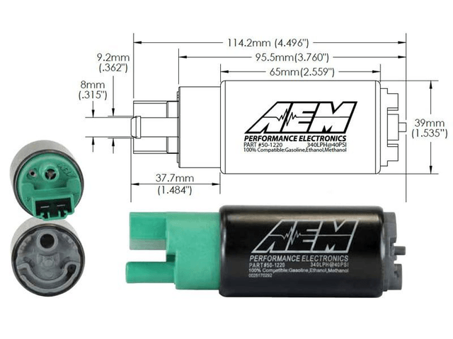 Pompe carburant universelle AEM 340LPH